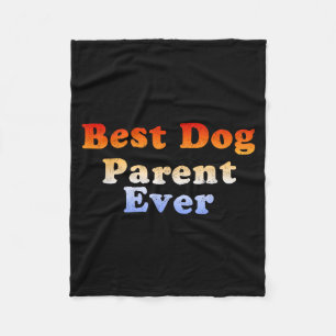 Hunde-Elternteil ever retro vintage Fleecedecke