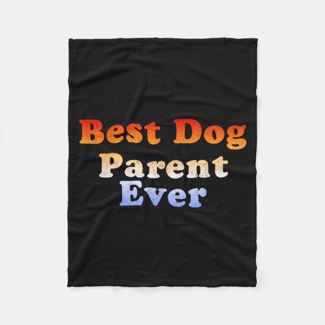 Hunde-Elternteil ever retro vintage  Fleecedecke (Vorderseite)