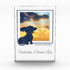 Hunde-Erinnerungs-Acrylfoto-Block - Dackel Fotoblock