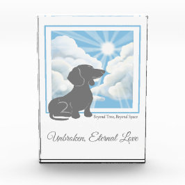 Hunde-Erinnerungs-Acrylfoto-Block - Dackel Fotoblock