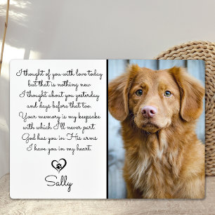 Hunde Erinnerungs-Geschenk - Mitgefühl bei Verlust Fotoplatte