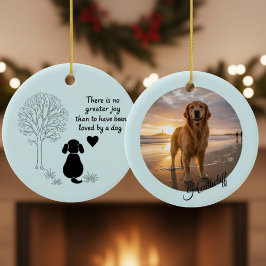 Hunde Erinnerungsfoto Zitat Blau Rettung Keramik Ornament