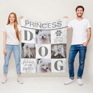 Hunde-Erinnerungsgeschenk Haustier-Gedenken Fleecedecke