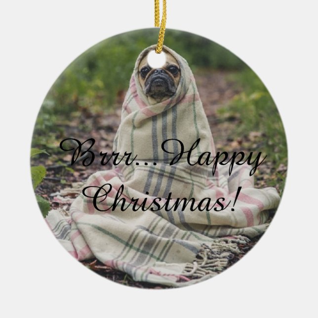 Hunde erkältet keramikornament (Vorne)