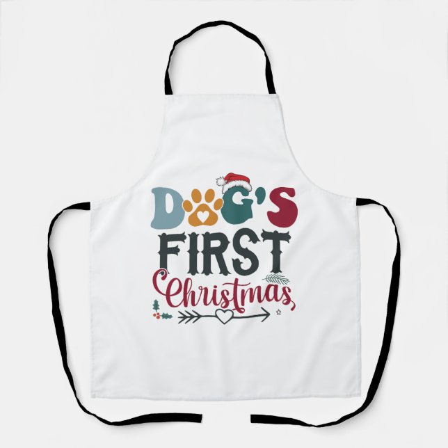 Hunde - Erste Weihnachten Schürze (Vorderseite)