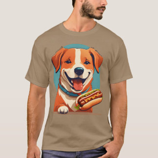 Hunde essen HotDog Familienmädchen T-Shirt