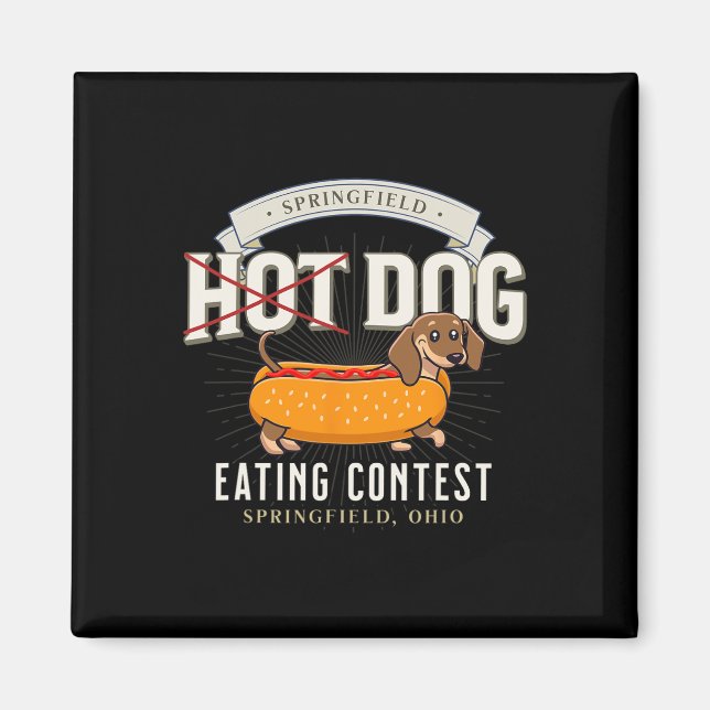 Hunde essen in Springfield Ohio Magnet (Vorne)