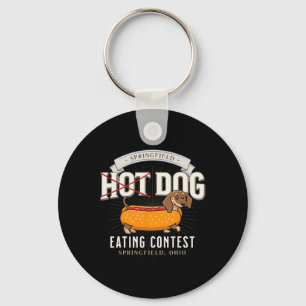 Hunde essen in Springfield Ohio Schlüsselanhänger