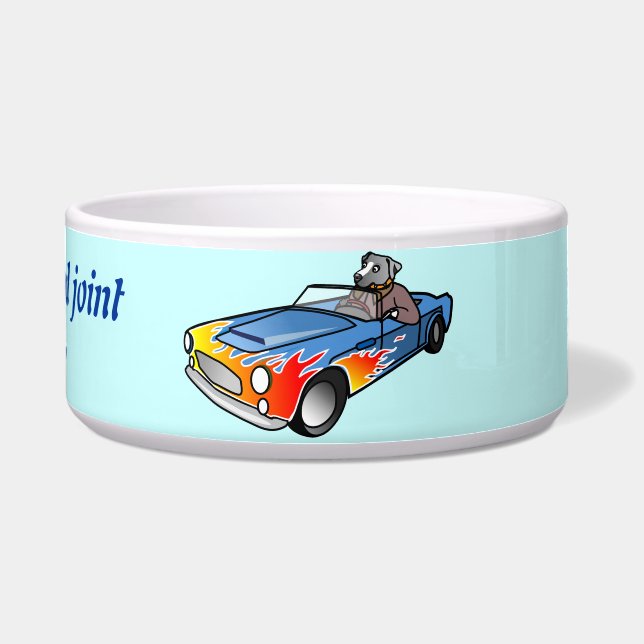 Hunde fahren Auto Darm. Napf (Vorderseite)