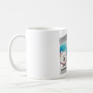 Hunde fahren unter Wasser - Whimsical Surreal Kuns Kaffeetasse