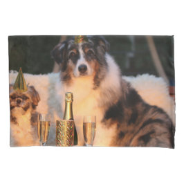 Hunde feiern neues Jahr Kissenbezug