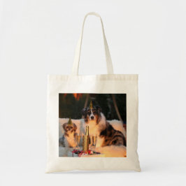 Hunde feiern neues Jahr Tragetasche