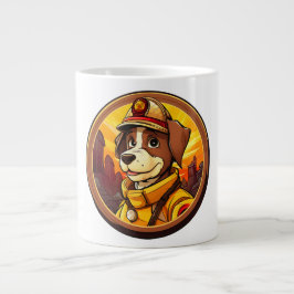 Hunde Feuerwehrmann Jumbo-Tasse