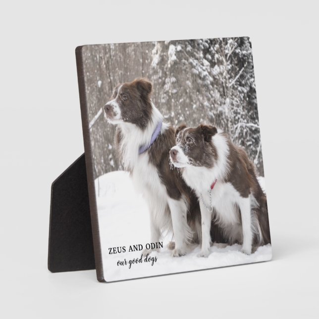 Hunde-Foto-Andenken Fotoplatte (Vorderseite)