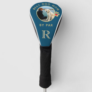 Hunde Foto Beste Mama nach Par Custom Monogram Golf Headcover