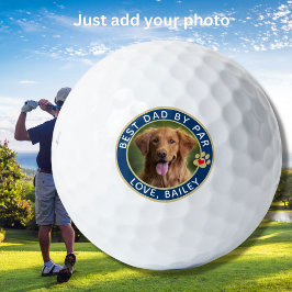 Hunde Foto Bester Vater nach Maß Golfball