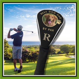 Hunde Foto Bester Vater nach Par-Standard Monogram Golf Headcover