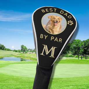 Hunde Foto Bester Vater nach Par-Standard Monogram Golf Headcover