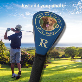 Hunde Foto Bester Vater nach Par-Standard Monogram Golf Headcover