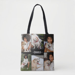 Hunde-Foto-Collage mit Monogramm