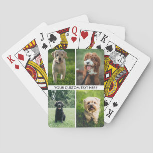 Hunde-Foto-Collage Süßer Hund Besitzer Benutzerdef Spielkarten