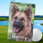 Hunde Foto - Foto Haustiere Vater Hund Lover Golfhandtuch<br><div class="desc">Zwei Ihrer Lieblingssachen,  Golf und Ihr Hund ! Jetzt kannst du deinen besten Freund mitnehmen,  während du 18 Löcher spielst. Passen Sie dieses Handtuch mit Ihren Hunden Lieblings-Foto und Namen an. Gutes Geschenk für alle Golf- und Hundefreunde,  vom Hund !</div>