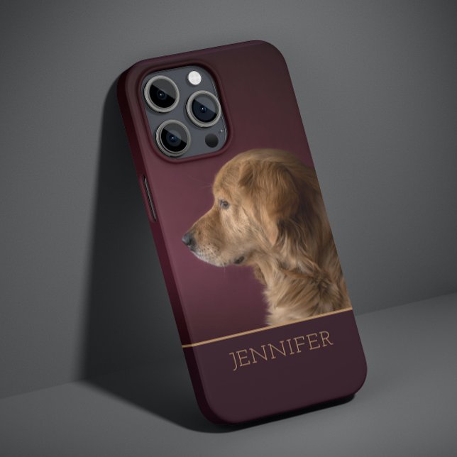 Hunde Foto Golden Retriever Personalisierter Name Case-Mate iPhone Hülle (Von Creator hochgeladen)