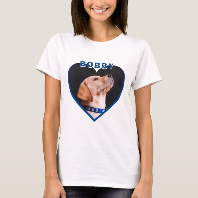 Hunde Foto Herzname Hund Hausbesitzer T-Shirt (Vorderseite)