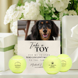 Hunde-Foto-Hochzeits-Tennisball-Gunstbezeugung Sockelschild