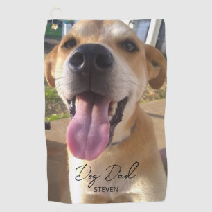 Hunde Foto Hund Vater Personalisiert Golfhandtuch