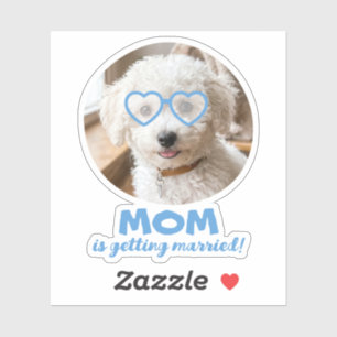 Hunde-Foto-Junggesellinnenabschied Lustige Hochzei Aufkleber