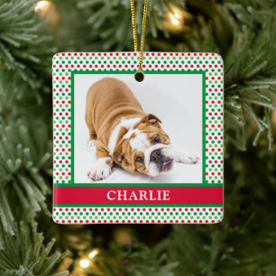 Hunde-Foto Keramikornament