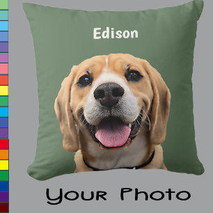Hunde-Foto mit individueller Farbe als Geschenk fü Kissen