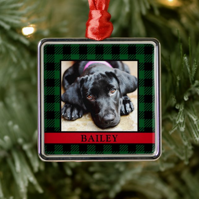 Hunde-Foto Ornament Aus Metall (Baum)