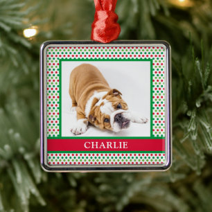 Hunde-Foto Ornament Aus Metall