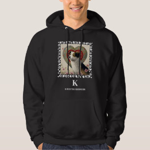 Hunde-Foto-Pfeile drucken Monogramm und geben Pers Hoodie