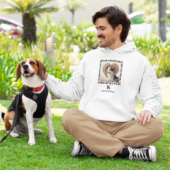 Hunde-Foto-Pfeile drucken Monogramm und geben Pers Hoodie (Von Creator hochgeladen)