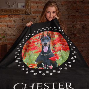 Hunde Foto Schuhe — Personalisiertes Beigeschenk f Fleecedecke