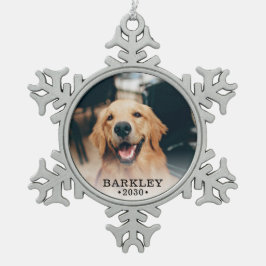 Hunde Foto Snowflake Zinnwein Weihnachtsschmuck Schneeflocken Zinn-Ornament