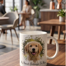 Hunde-Foto-Tasse, Mein Herz gehört
