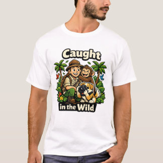 Hunde-Fotografie mit Besitzer in freier Wildbahn - T-Shirt