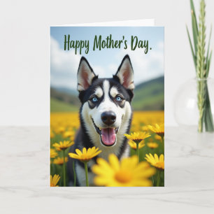 Hunde Freude Blumen Muttertagskarte Karte