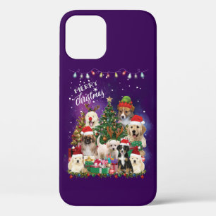 Hunde frohe Weihnachtslicht Case-Mate iPhone Hülle