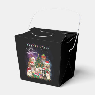 Hunde frohe Weihnachtslicht Geschenkschachtel