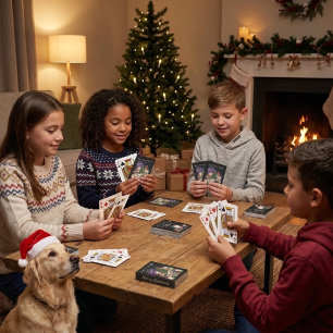 Hunde Frohe Weihnachtslicht Spielkarten