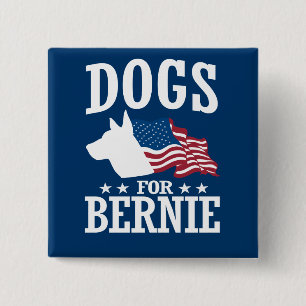 HUNDE FÜR BERNIE SANDERS BUTTON