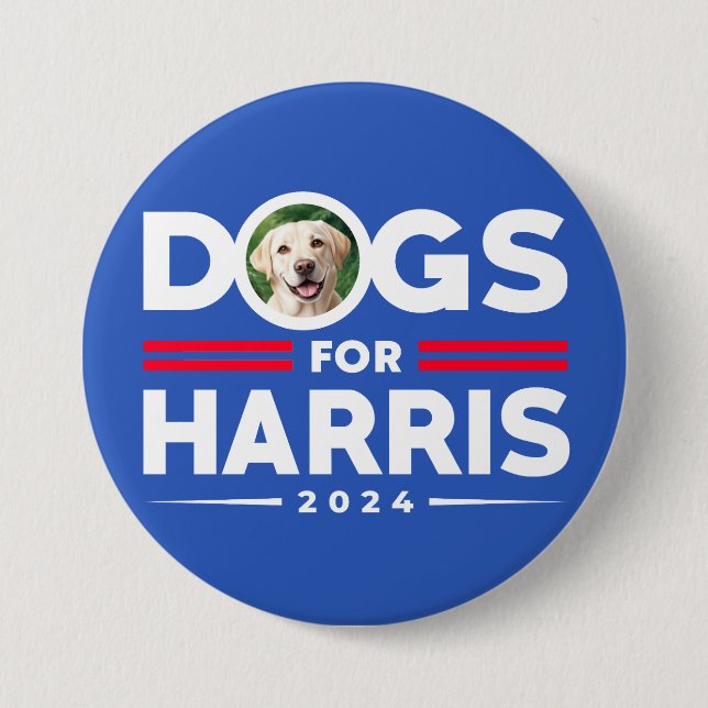 Hunde für Harris 2024 benutzerdefiniertes Personal Button (Vorderseite)
