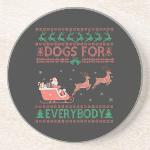 Hunde für jeden lustigen hässlichen Weihnachtskrau Getränkeuntersetzer