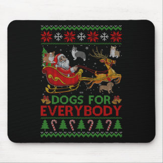 Hunde für jeden Santa Sleigh Ugly Christm Mousepad