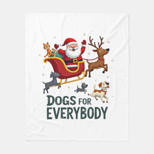 Hunde für jeden Weihnachtsmann Lustiges Weihnachte Fleecedecke